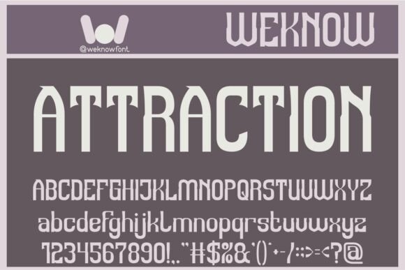 Attraction: A Modern Gothic Display Typeface