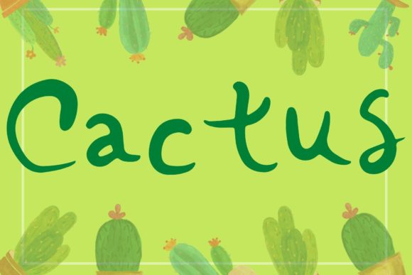 Cactus: A Charming Display Font for Creative Projects