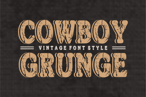 Cowboy Grunge: The Authentic Western Display Font
