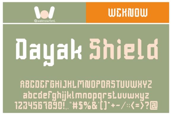 Dayak Shield: Bold Display Font for Impactful Designs