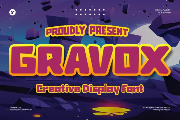 Gravox: A Bold Typeface for Modern Gaming and Digital Design