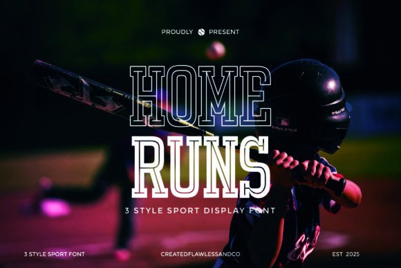Home Runs: The Dynamic Sport Display Font