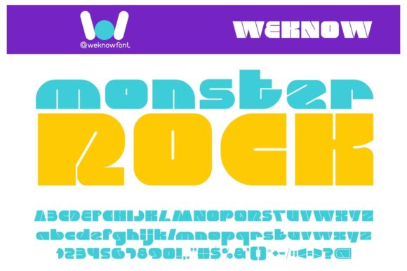 Monster Rock: A Techno-Inspired Typeface for Bold Design