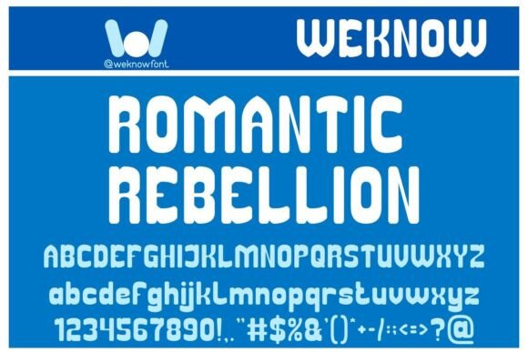Romantic Rebellion: A Bold Sans-Serif Display Typeface