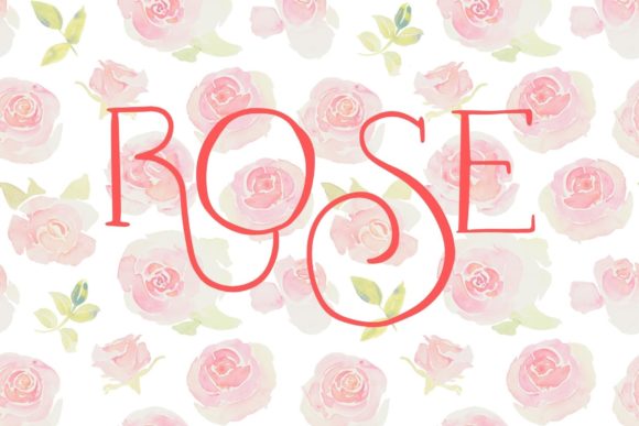 Rose: A Charming Display Font for Creative Projects