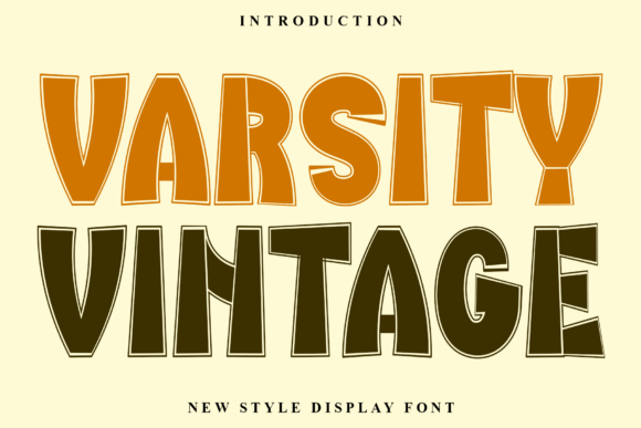 Varsity Vintage: The Bold Typeface for Athletic & Retro Designs